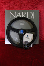 Load image into Gallery viewer, NARDI CLASSIC 340 MM BLACK CENTRE/ GREY STITCH
