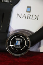 Load image into Gallery viewer, NARDI CLASSIC 340 MM BLACK CENTRE/ GREY STITCH
